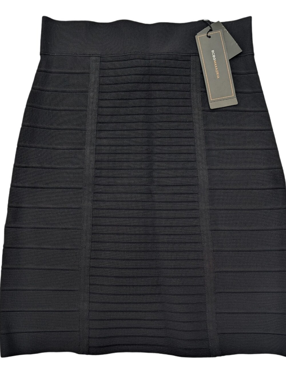 NWT Small BCBG Max Azria Black Bandage Skirt, Stretch Bodycon Pencil